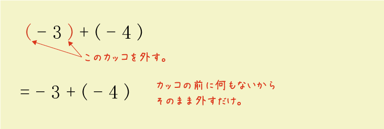 カッコの間に何もないからそのまま外すだけ。